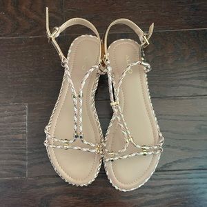 Aldo rose gold and white sandals
